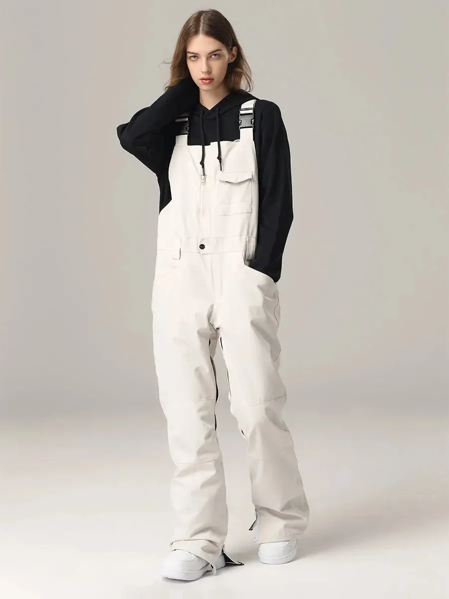 Women Ski Snow Bibs Pants Winter Snow Overalls