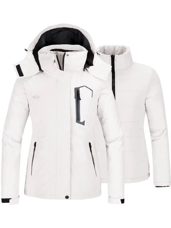 Women's 3-in-1 Ski Jacket Waterproof Winter Snow Coat Snowboarding Jacket Alpine II