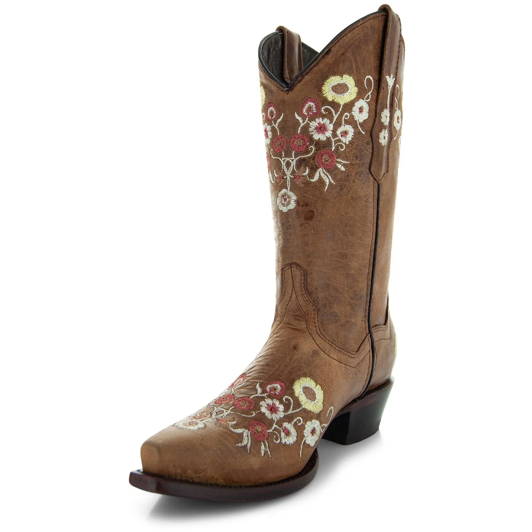 Women's Snipped Toe Western Boots | Floral Showstopper Cowgirl Boots (M50044)